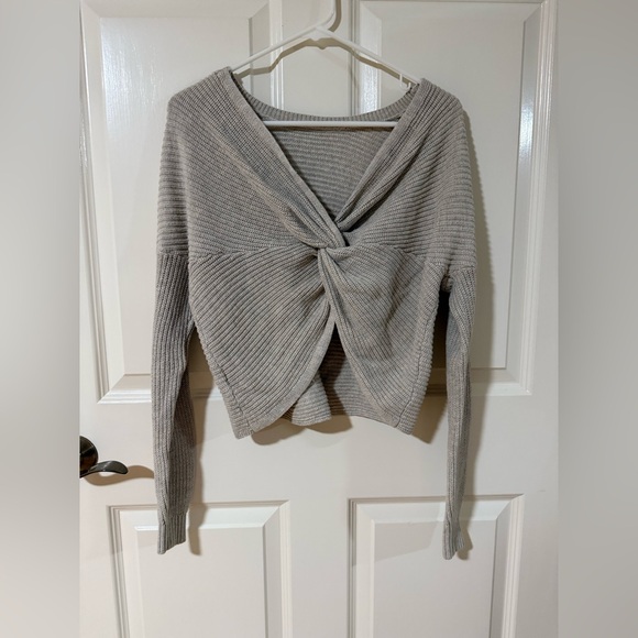 Hollister Sweaters - Hollister Open Back Sweater in Taupe, size Small